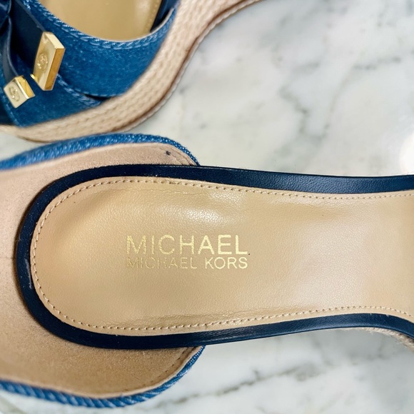 Michael Kors Denim Wedges size 7.5 - Picture 4 of 7